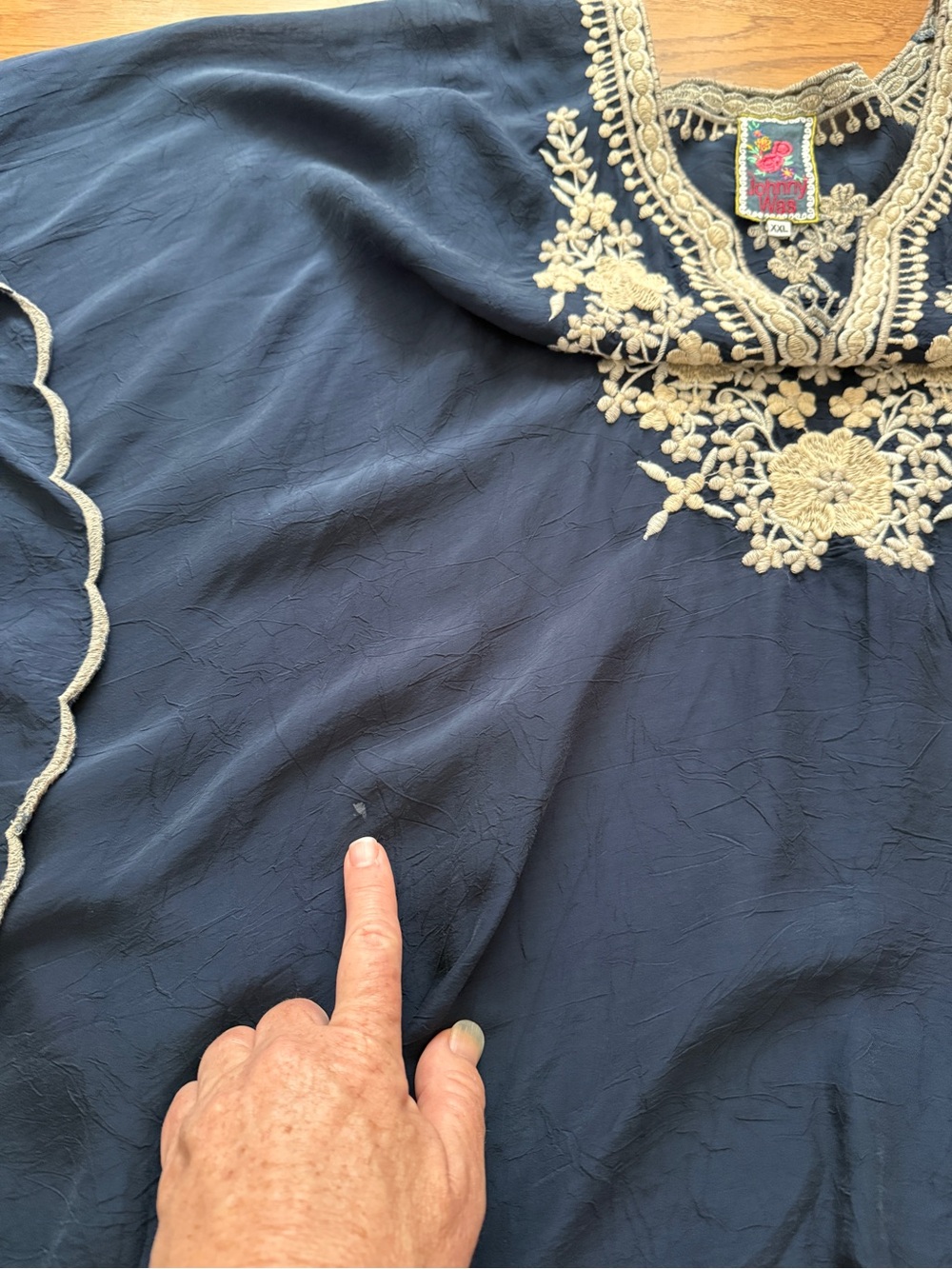 Johnny Was embroidered Georgette poncho tunic top XXL - Picture 12 of 12